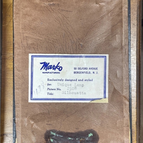 Borghese Style Framed Children silhouette wall art set of two, 6.5" tall Antique - Picture 4 of 5